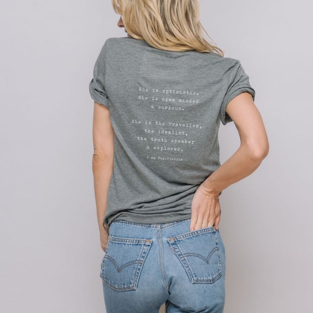 Sagittarius zodiac ter shirt by Om & London